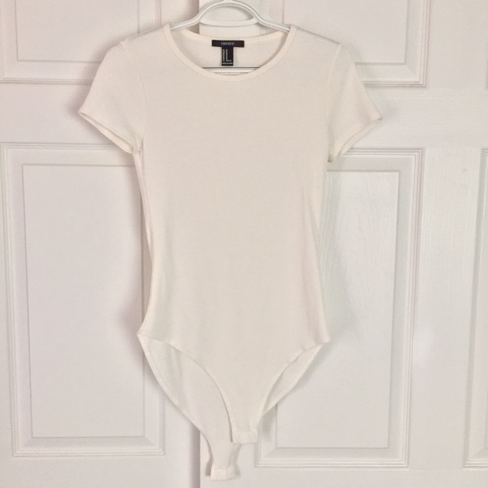 Waffle Knit Off-White Bodysuit